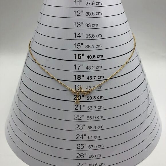 18K Gold Plated Women's Heart Beat Necklace Cubic Zirconia Waterproof Delicate - Picture 7 of 11